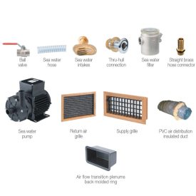   Teakfa tartozékkészlet 7000 Btu/h klímához, 7000 BTU TEAK KIT, Vitrifrigo